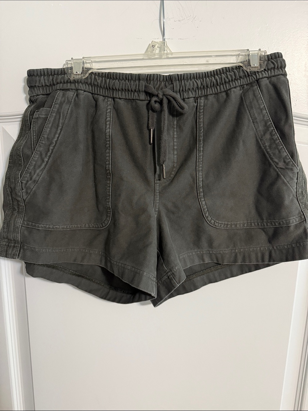 Athleta Charcoal Gray Drawstring Athletic Shorts